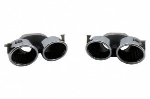 Difuzor cu Grila Aripa Aerisiri Laterale si Ornamente bara fata flapsuri compatibil cu Mercedes A-Class V177 Sedan 2018-> Evacuari Crom - Img 4