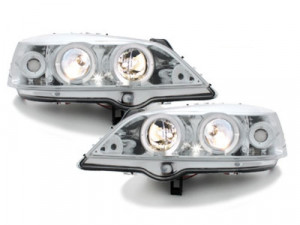 Faruri compatibil cu Opel Astra G 1998-2004 Angel Eyes Chrome