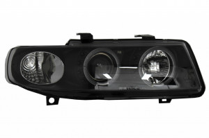 Faruri compatibile cu SEAT Leon, Seat Toledo 1999-2004 Angel Eyes Black - Img 2