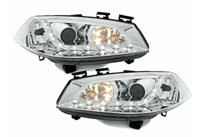 Faruri DAYLIGHT compatibil cu Renault Megane 2002-2005 Crom