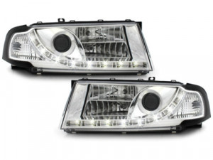 Faruri DAYLIGHT compatibil cu Skoda Octavia I 2000-2010 LED DRL Design Crom