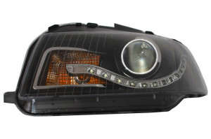 Faruri DRL compatibil cu Audi A3 8P 2003-2008 DAYLIGHT Negru - Img 4
