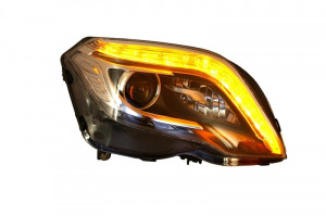 Faruri Facelift LED DRL compatibil cu Mercedes GLK X204 2013-2015 - Img 3