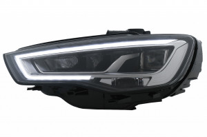Faruri Full LED compatibil cu Audi A3 8V Pre-Facelift 2013-2016 Upgrade pentru HID / Xenon cu Semnalizare Dinamica Secventiala - Img 2