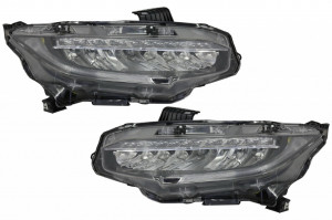 Faruri Full LED compatibil cu HONDA Civic Mk10 2016-> Sedan & Hatchback Semnalizare Dinamica - Img 2