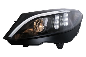 Faruri LED compatibil cu Mercedes C-Class W205 S205 A205 C205 2014-2018 Negru Semnal Dinamic Secvential - Img 4