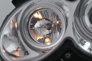 Faruri LED compatibil cu Mercedes CLK W209 C209 Coupe A209 Cabrio 2003-2010 Crom - Img 4