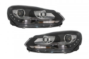 Faruri LED compatibil cu VW Golf 6 VI 2008-2012 DAYLIGHT DRL GTI Look Negru