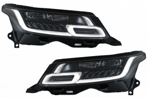 Faruri LED compatibile cu Range Rover Sport L494 2013-2017 cu Semnal Dinamic Conversie la 2018-up Matrix Look