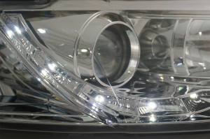 Faruri LED DRL compatibil cu Audi A4 B6 Cabrio 2000-2006 Crom - Img 3