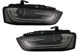 Faruri LED DRL compatibil cu Audi A4 B8.5 Facelift 2012-2015 Negru