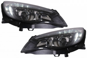 Faruri LED DRL compatibil cu Opel Astra J 2010-2012 Negru