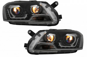 Faruri LED DRL compatibil cu VW Passat 3C B7 2010-2014 Negre - Img 3