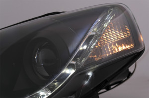 Faruri LED DRL compatibil cu VW Passat B6 3C 2005-2010 Negru - Img 4
