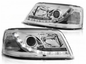 Faruri LED DRL compatibil cu VW Transporter T5 2003-2009 Crom