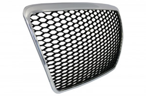 Grila Centrala compatibil cu Audi A6 4F 4F2 C6 2004-2011 RS Design Crom - Img 2