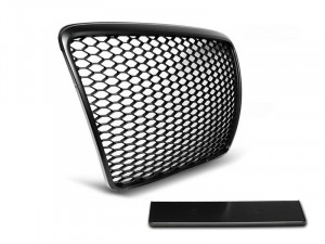 Grila Centrala compatibil cu AUDI A6 4F C6 2004-2011 RS Design Negru Mat - Img 3