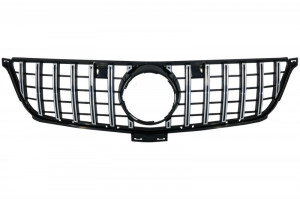 Grila Centrala compatibil cu Mercedes ML-Class W166 2011-2015 GT-R Panamericana Design Negru Crom