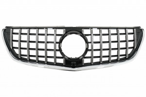 Grila Centrala compatibil cu Mercedes V-Class W447 2014-2019 GTR Panamericana Design Negru Crom