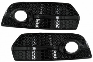 Grile Laterale compatibil cu Audi Q5 SUV 8R 2008-2011 RS Design Negru Lucios