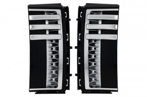 Grile Laterale compatibil cu Land Range Rover Vogue III L322 2002-2012 Autobiography Side Vents Piano Black Silver Edition