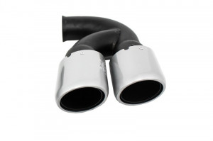 Ornamente Evacuare compatibil cu Porsche Cayenne 92A V6 V8 Petrol 2010-2014 GTS Design Silver - Img 3
