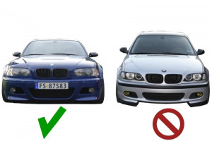 Ornamente Proiector compatibil cu BMW Seria 3 E46 1998-2005 M3 M-Technik M-Sport Design - Img 4