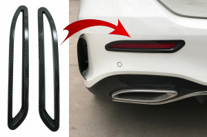 Ornamente Rama Reflectorizanti Bara Spate compatibil cu Mercedes A-Class W177 V177 AMG Line 2018-> Carbon
