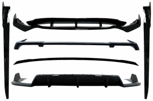 Pachet Exterior Aero compatibil cu BMW X5 G05 2018-> M-Tech Black Knight Design Negru Lucios