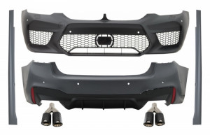 Pachet Exterior compatibil cu BMW Seria 5 G30 2017-> M5 Design cu Tobe Ornamente Sistem de evacuare Carbon Fiber
