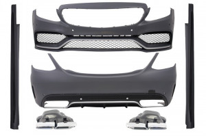 Pachet Exterior compatibil cu MERCEDES C-Class W205 Sedan 2014-2018 C63 Design