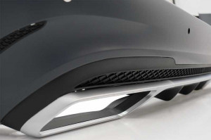 Pachet Exterior Complet cu Ornamente Evacuare Negre compatibil cu Mercedes E-Class W212 Facelift 2013-2016 E63 Design - Img 4