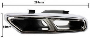 Pachet Exterior cu Ornamente Evacuare Crom compatibil cu Mercedes W222 S-Class 2013-2017 S65 Design - Img 4