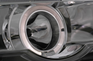 Set faruri Angel Eyes compatibil cu BMW X5 SUV E53 2000-2003 Crom - Img 3