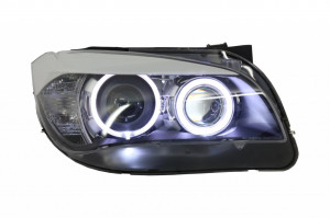 Set faruri LED Angel Eyes compatibil cu BMW X1 E84 2009-2012 Xenon Look - Img 4