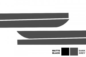 Stickere Laterale compatibil cu BMW Seria 5 F10 F11 2011-> Gri Inchis M-Performance Design - Img 3