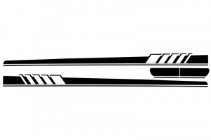 Stickere Laterale Negru Mat compatibil cu MERCEDES C-Class C205 Coupe A205 Cabriolet (2014-) C63 Design - Img 2
