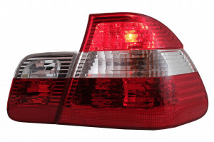 Stopuri compatibil cu BMW Seria 3 E46 Sedan 1998-2001 Rosu & Alb - Img 2