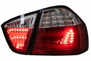 Stopuri compatibil cu BMW Seria 3 E90 Limuzina 2005-2008 Rosu LightBar F30 LCI Design - Img 3
