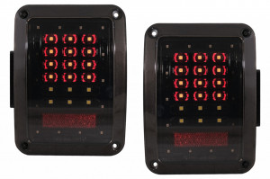 Stopuri Full LED compatibil cu JEEP Wrangler JK 2007-2017 Fumuriu