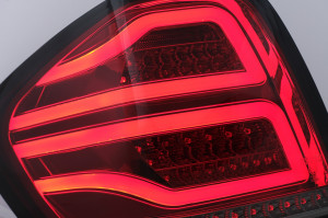 Stopuri FULL LED compatibil cu Mercedes M-Class W164 2005-2008 Rosu Fumuriu - Img 3