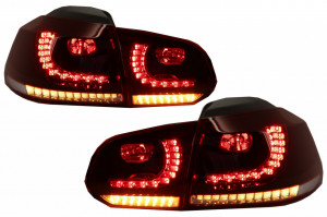 Stopuri FULL LED compatibil cu VW Golf 6 VI 2008-2013 R20 Design Semnal Secvential Dinamic