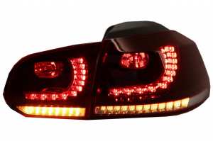 Stopuri FULL LED compatibil cu VW Golf 6 VI 2008-2013 R20 Design Semnal Secvential Dinamic - Img 3