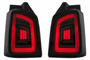 Stopuri Full LED compatibil cu VW Transporter T5 2003-2009 Negru Fumuriu Semnal Dinamic