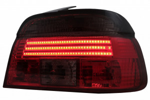 Stopuri LED BAR compatibil cu BMW 5 Series E39 Sedan 1995-2000 Rosu Fumuriu - Img 3