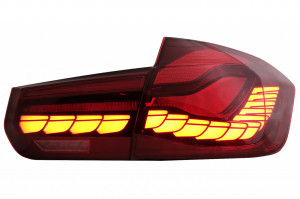 Stopuri OLED compatibil cu BMW Seria 3 F30 2011-2019 F35 F80 Rosu Clar M4 Design cu Semnal Dinamic Secvential - Img 2