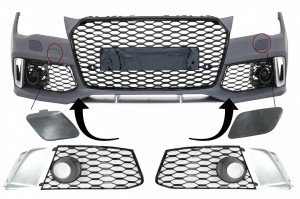 Accesorii Bara Fata compatibil cu Audi A6 C7 4G Facelift (2011-2018) RS6 Design