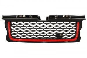 Ansamblu Grila Centrala si Grile Laterale compatibil cu Land Range Rover Sport L320 2005-2008 Autobiography Look Editie Rosu Negru - Img 2