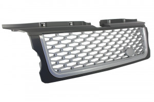Ansamblu Grila Centrala si Grile Laterale compatibil cu Land Range Rover Sport L320 (2005-2008) Autobiography Look Silver Edition - Img 2