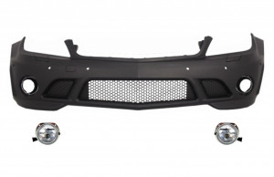 Bara Fata compatibil cu Mercedes C-class W204 2007-2012 C63 Design cu PDC si Proiectoare de Ceata